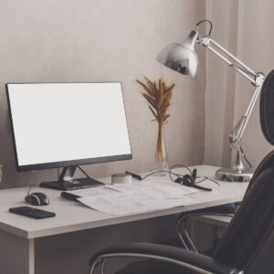 modern stylish home office workplace white black 2023 11 27 05 20 17 utc